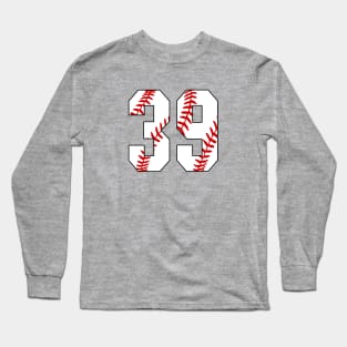 Baseball Number 39 #39 Baseball Shirt Jersey Favorite Player Biggest Fan Long Sleeve T-Shirt